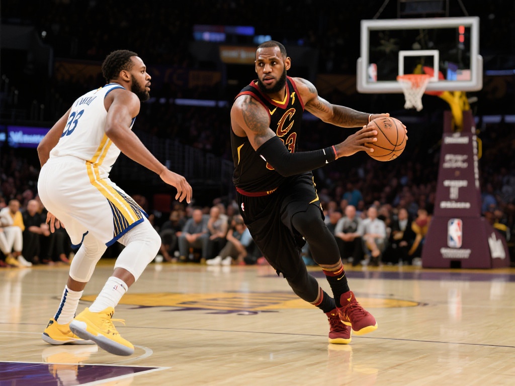 詹姆斯火力全开霸气上篮强势得分